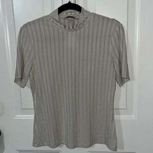 H&M Mock Neck Ribbed Shirt